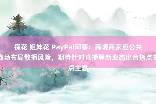 探花 姐妹花 PayPal邱寒：跨境商家应公共多商场布局散播风险，期待针对直播等新业态出台指点主意