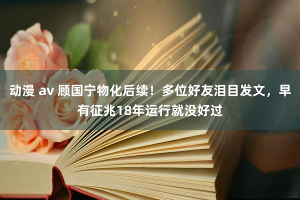 动漫 av 顾国宁物化后续！多位好友泪目发文，早有征兆18年运行就没好过